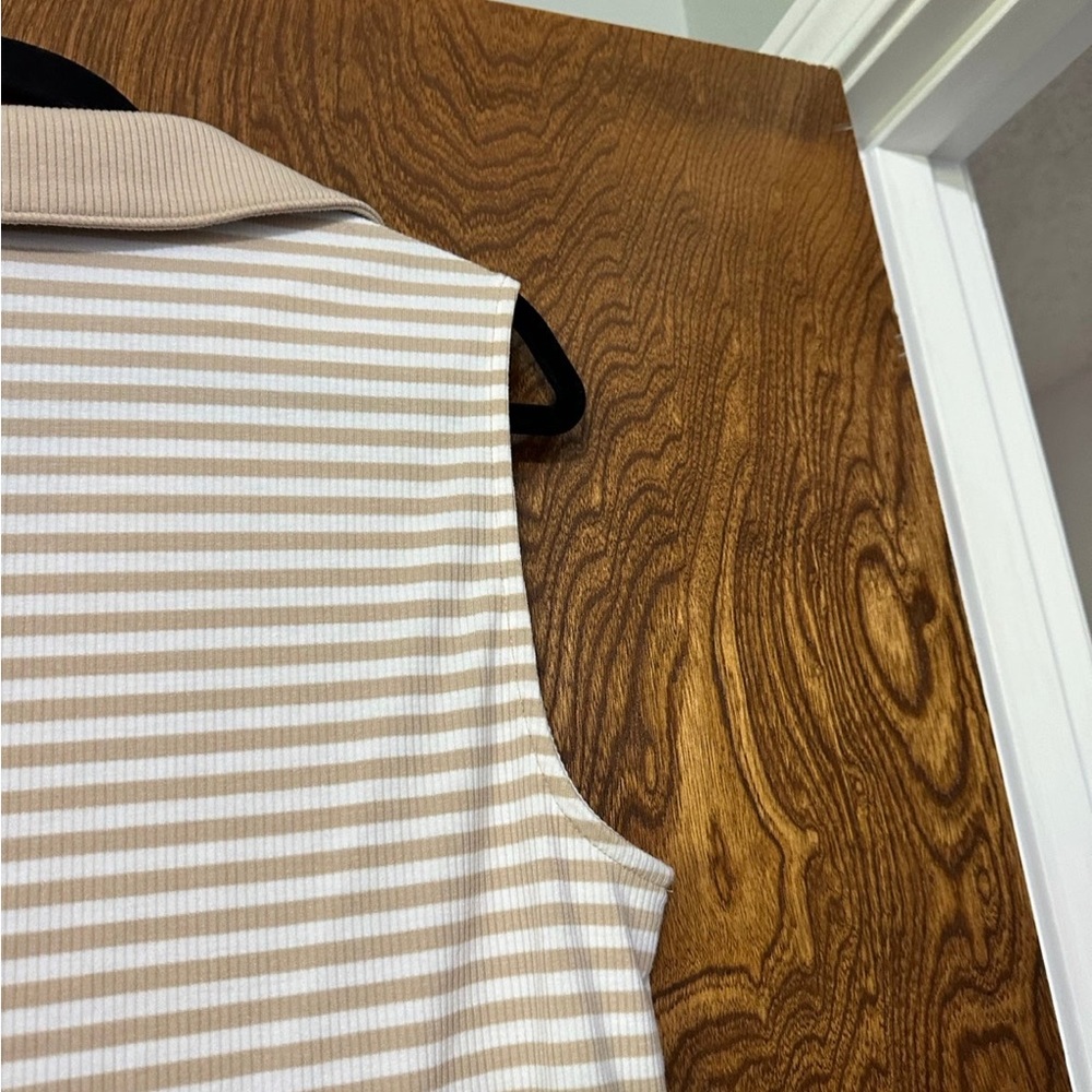 Lane Bryant Collared Striped Ribbed Tank - Picture 10 of 12